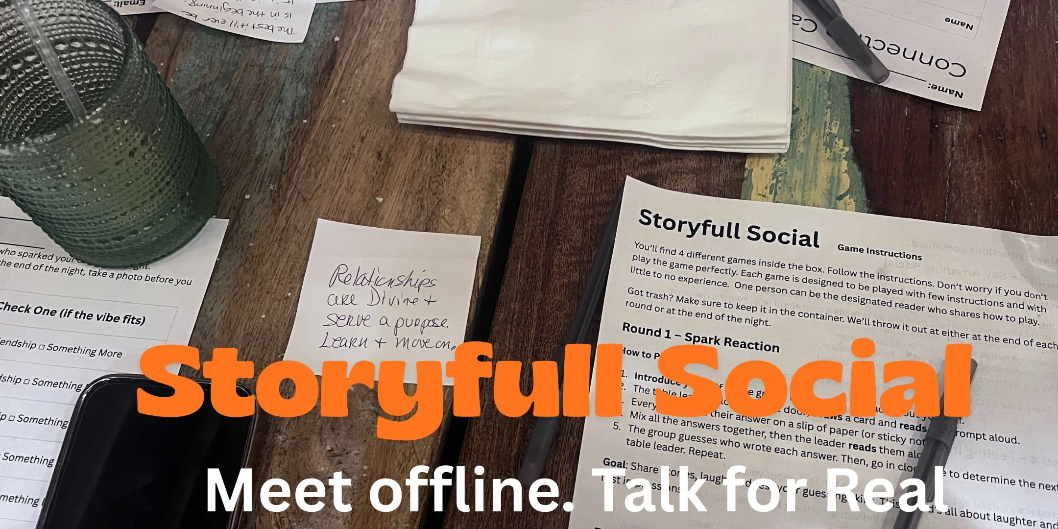 March 5th Storyfull Social 45+: Speed Dating + Games