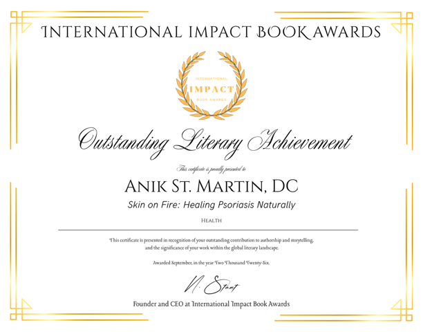 Anik St. Martin, DC International Impact Book Award for Outstanding Literary Achievement
