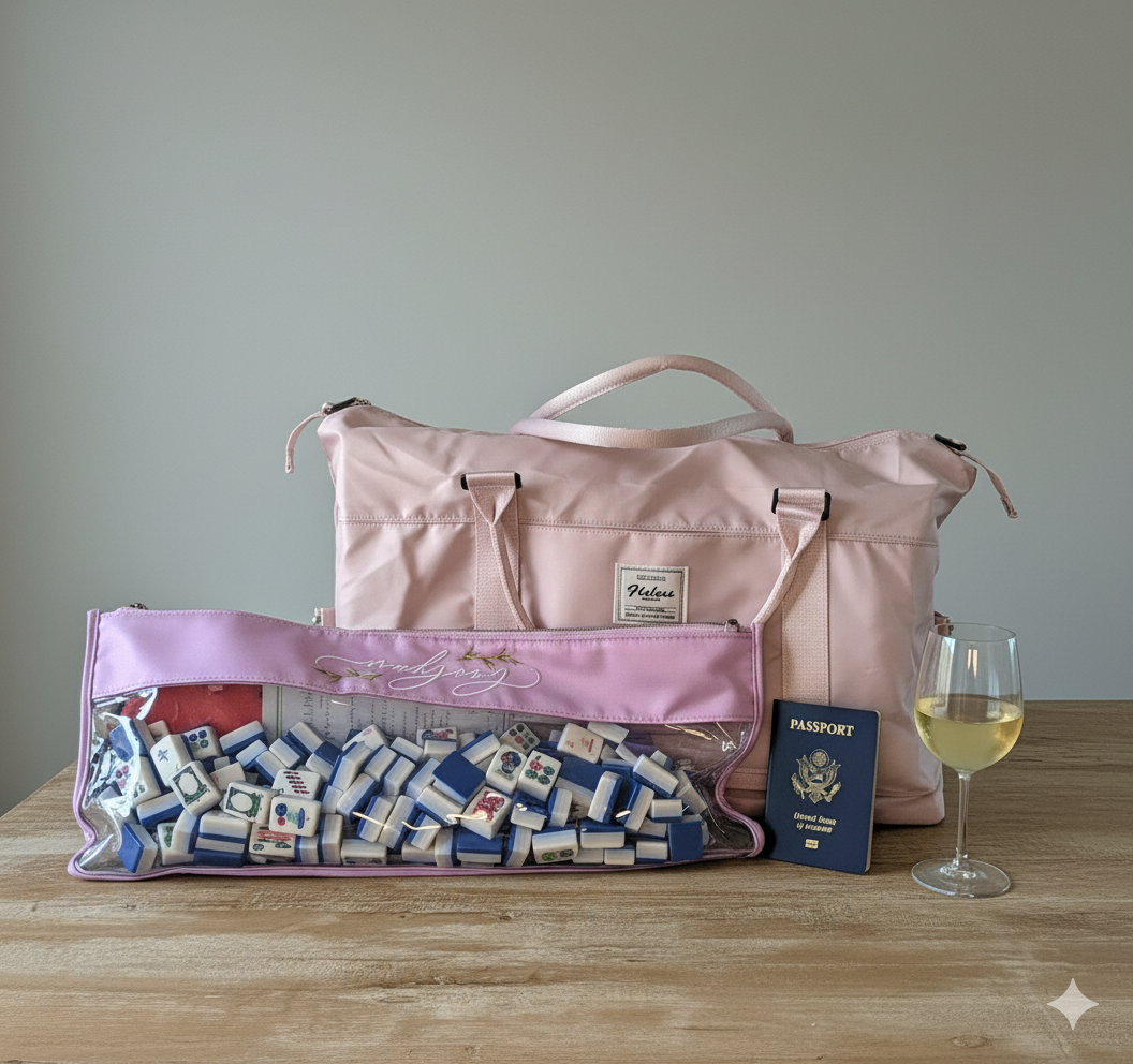Bougie on a Budget: My Mahjong Travel Bag Setup
