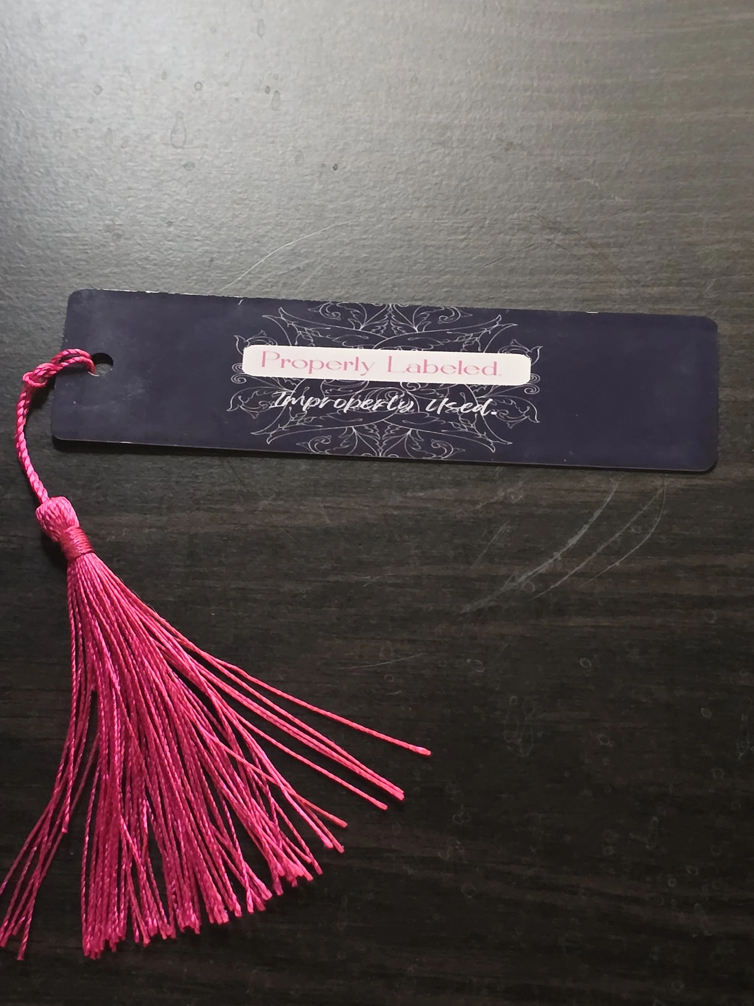 Properly Labeled, Improperly Used Small Bookmark