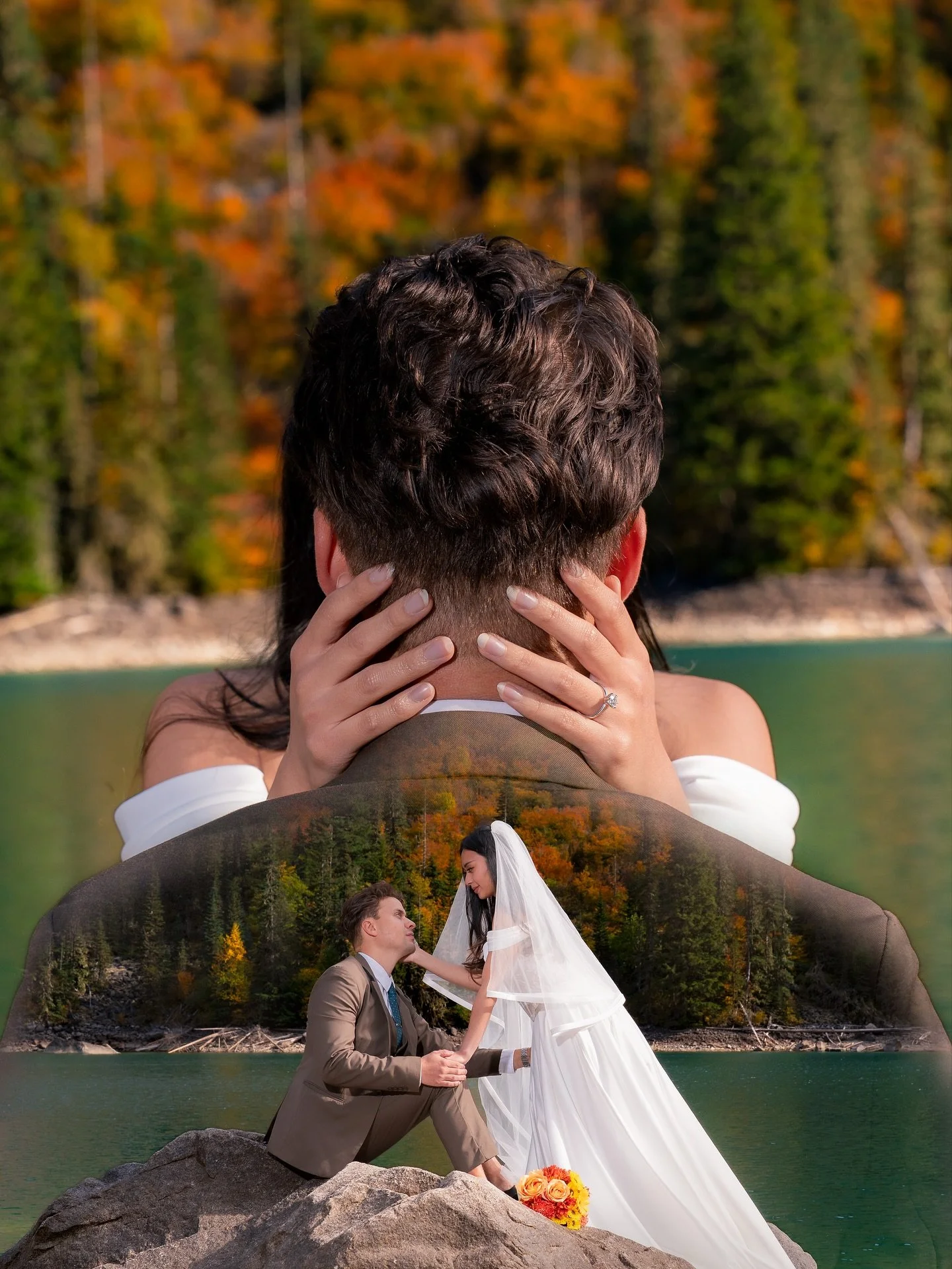 Every touch holds a story. 💫 Every memory becomes part of who we are together. 💞
Location: Lindeman Lake, BC 🍁🩵

Dress: @etherealbridalboutique 
Couple: @hosannabanting &amp; @tyramsami 
Photographer: @patriciaphotocom 

Vancouver photography - W