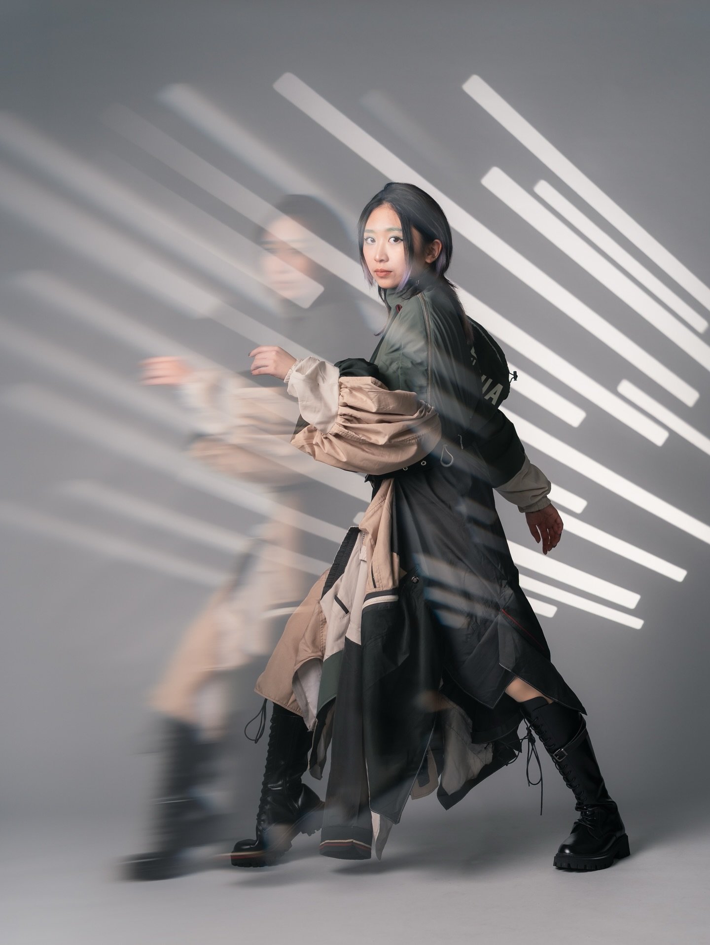 Design in motion, finding rhythm in light, lines, and movement. ✨

Model &amp; designer: @livia_teng_ 
Clothing brand: @l.m_studio_ 
Photographer: @patriciaphotocom 

Patricia Photo - Studio photo session Vancouver - Vancouver fashion - Fashion photo