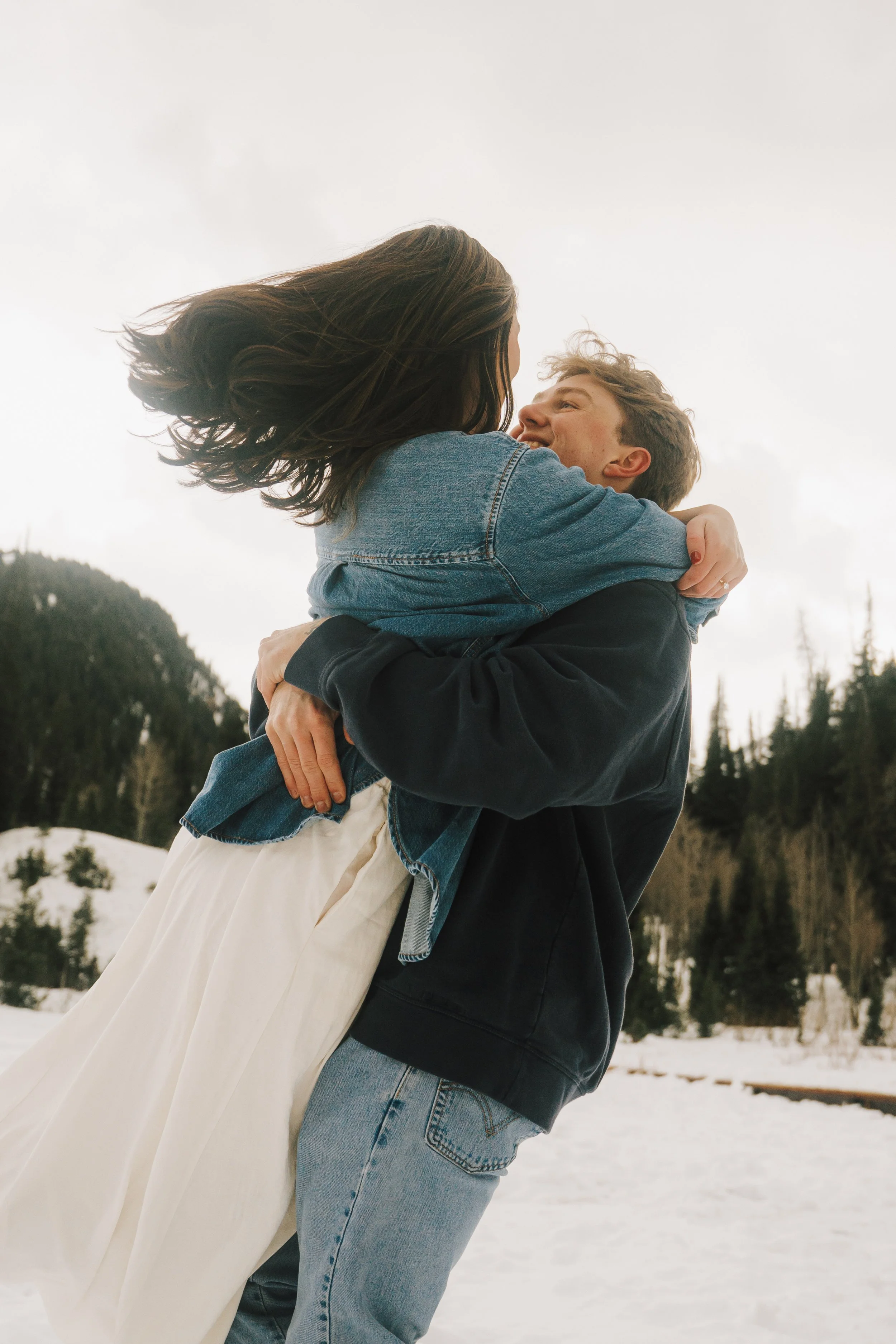 Abby + Liam in the snow