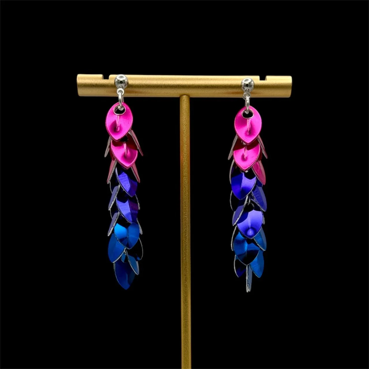 Bisexual Flag - Scale Maile Earrings