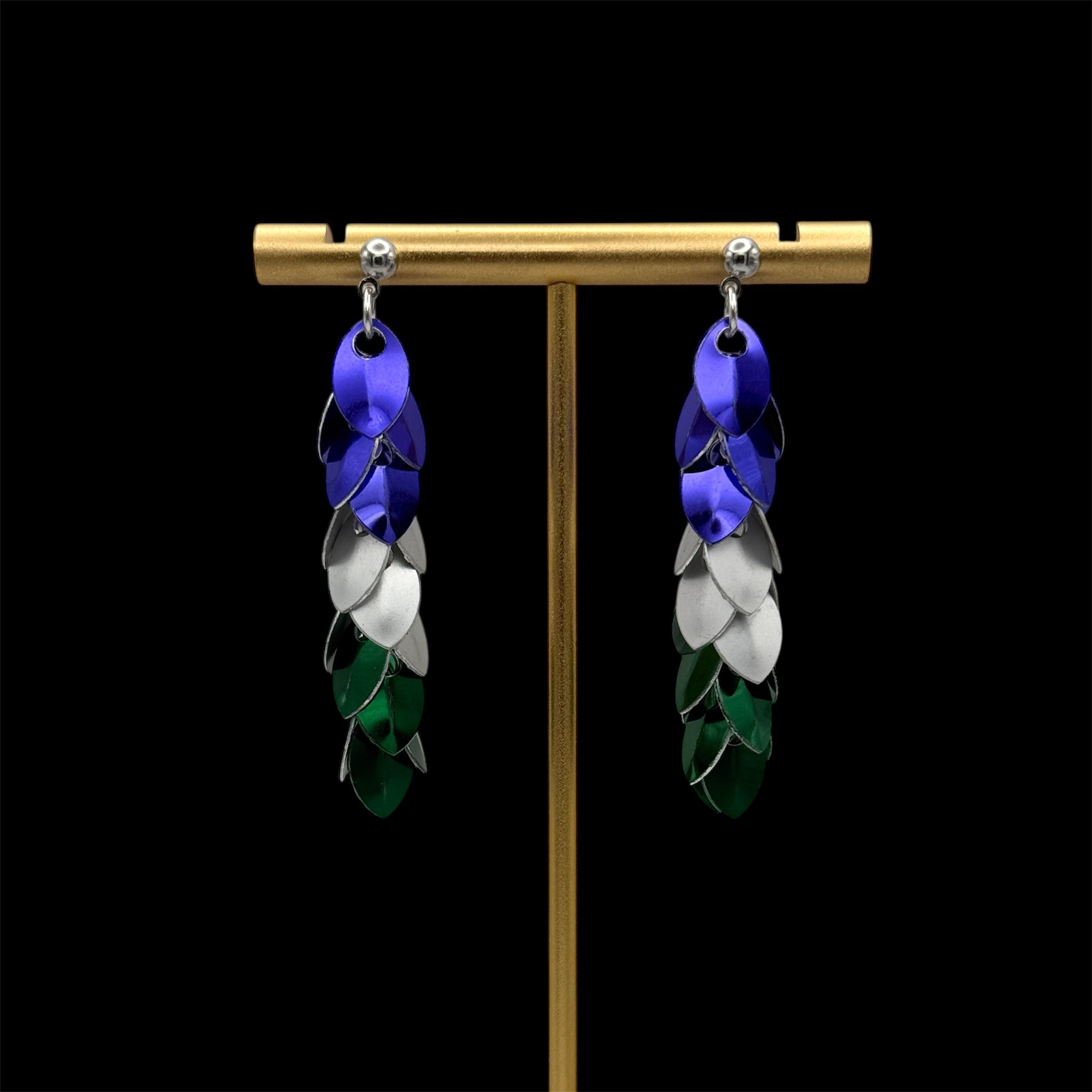 Genderqueer Flag - Scale Maile Earrings