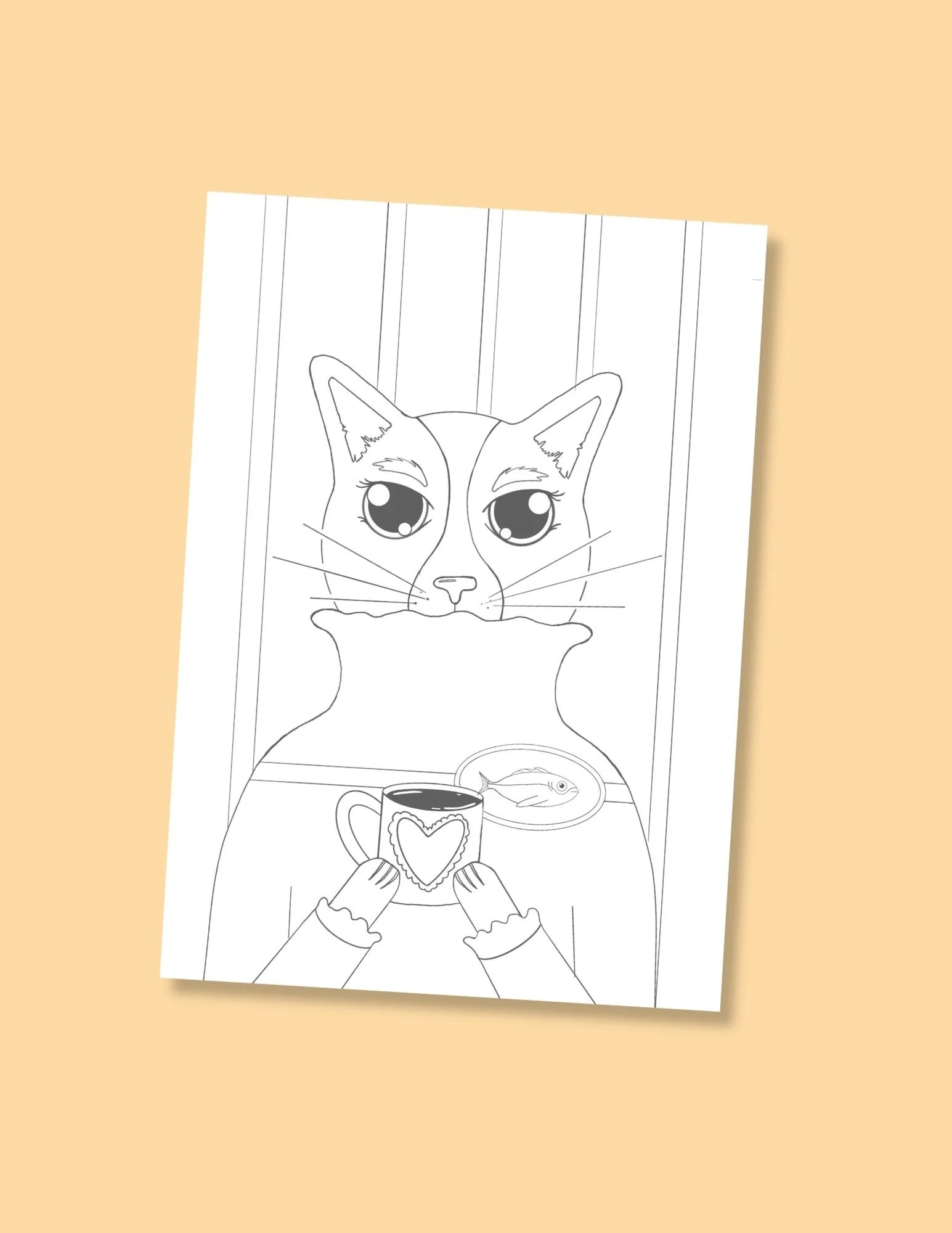 Tuna & Tea Coloring Print