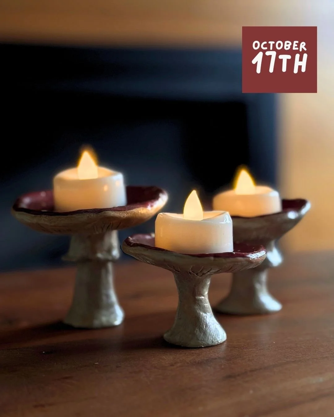 Mushroom Glow Garden: Clay & Candlelight Workshop