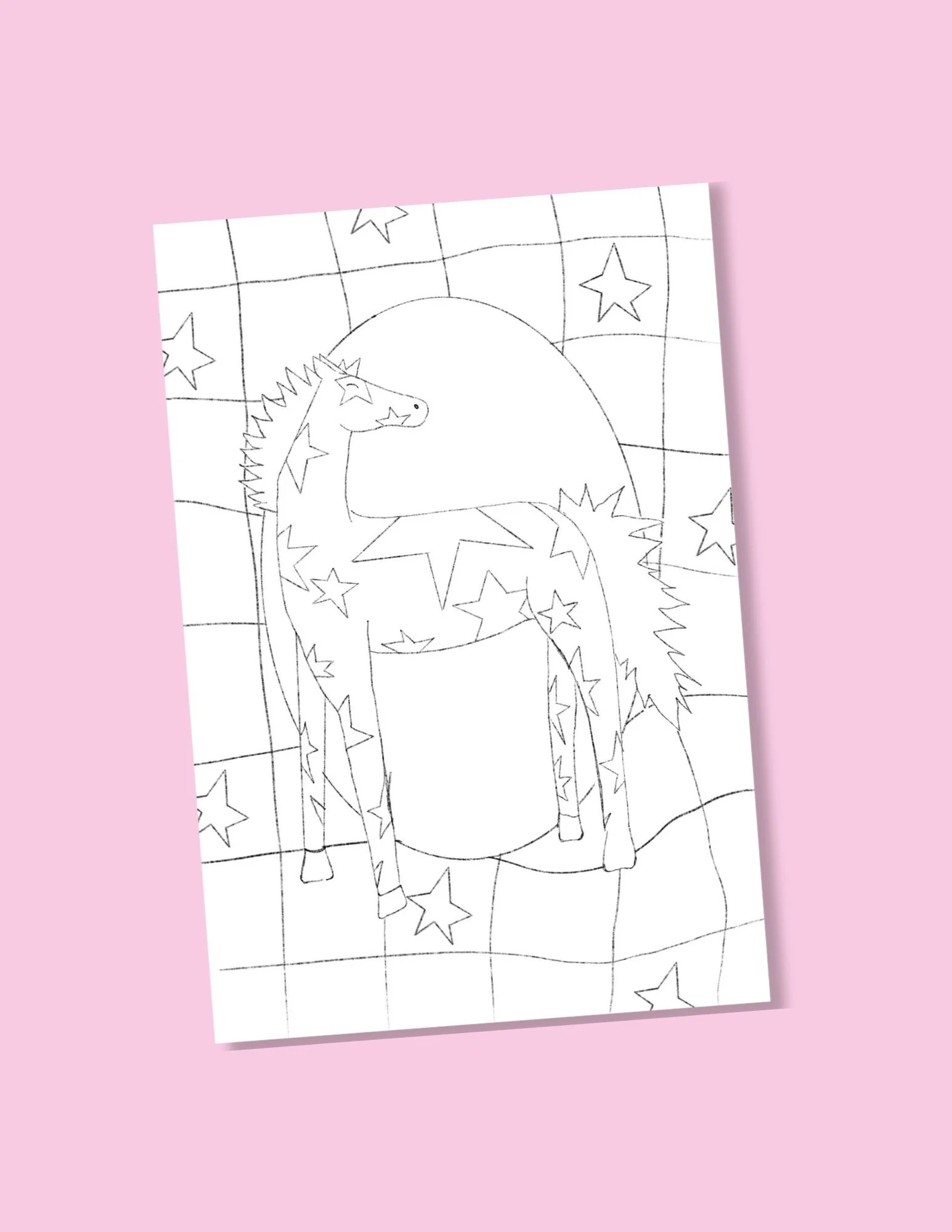 Pony Star Coloring Print