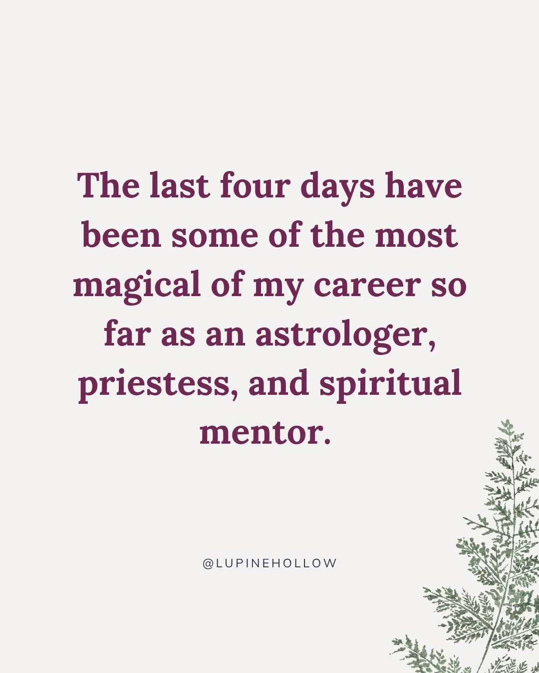 The last four days have been some of the most magical of my career so far as an astrologer, priestess, and spiritual mentor. 

I'm not exaggerating! Not only has the summit been fun and the community been full of joy and excitement, but the conversat