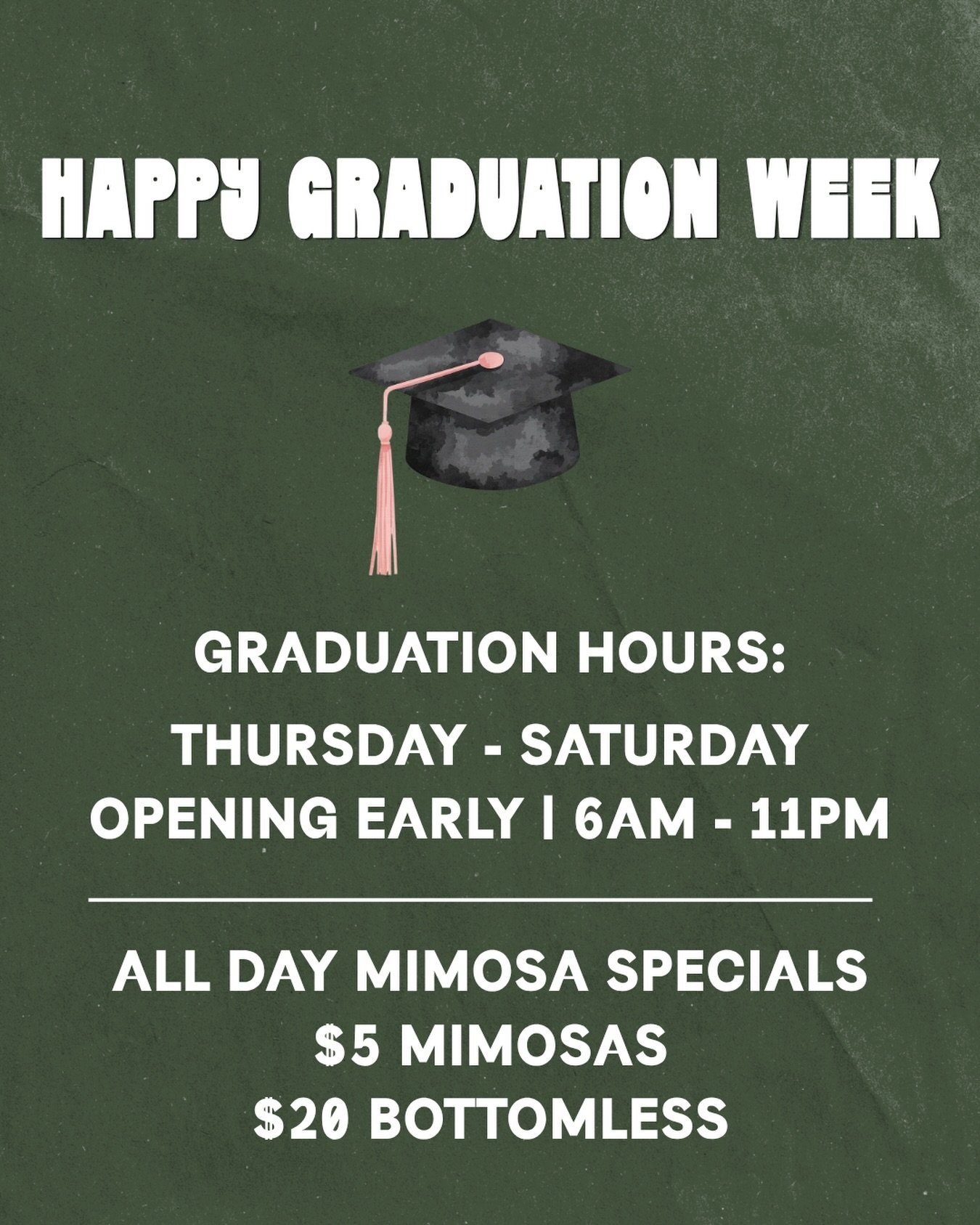 Congrats to all the graduating members of the pack! 🎓

Good Days invites you to celebrate with us! 🍾