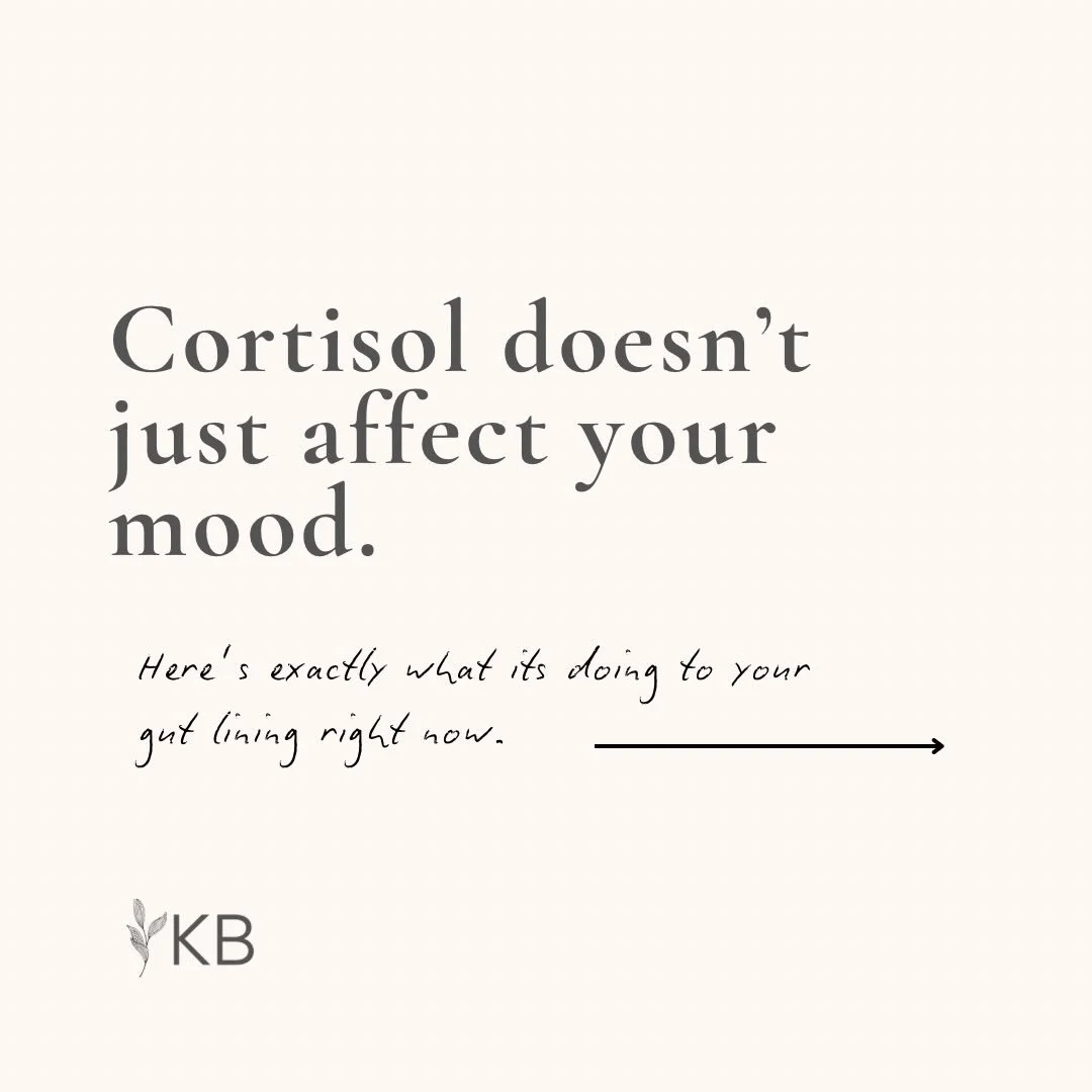 Most gut health advice starts at the plate.

But if cortisol is chronically elevated, what you eat barely matters &mdash; because your gut lining is already compromised before the meal reaches it.

Here&rsquo;s the cascade no one explains:

Cortisol 