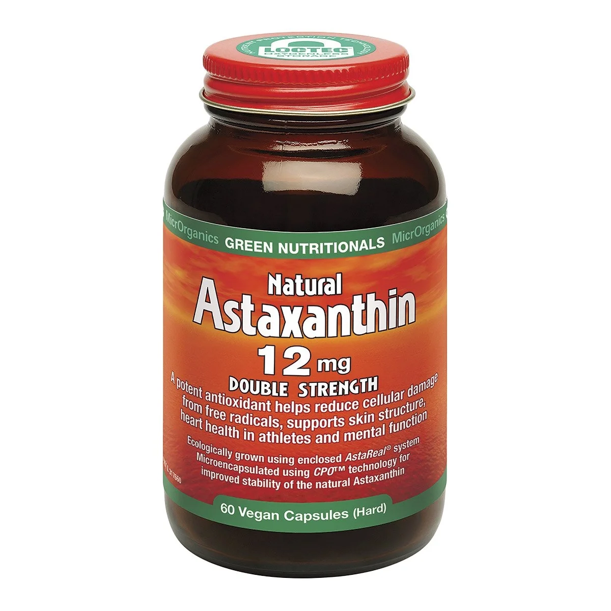 Green Nutritionals - Natural Astaxanthin 12 mg