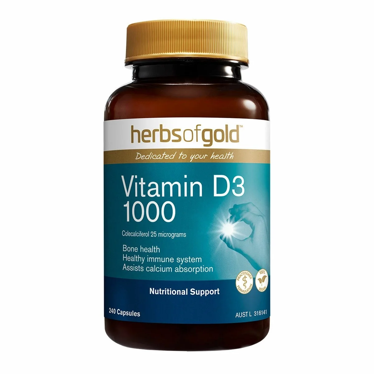 Herbs of Gold - Vitamin D3 1000