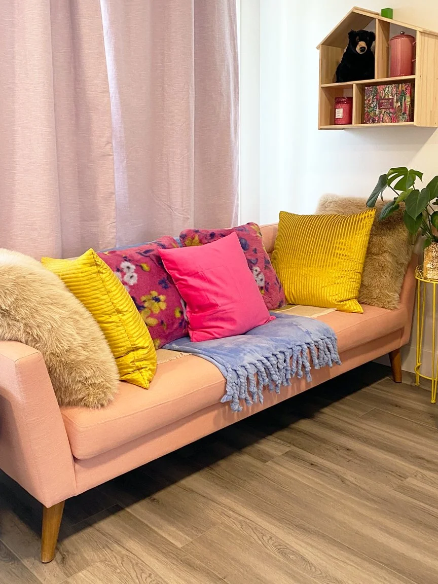 After School Care Program Cochrane Alberta Pink Sofa.jpg