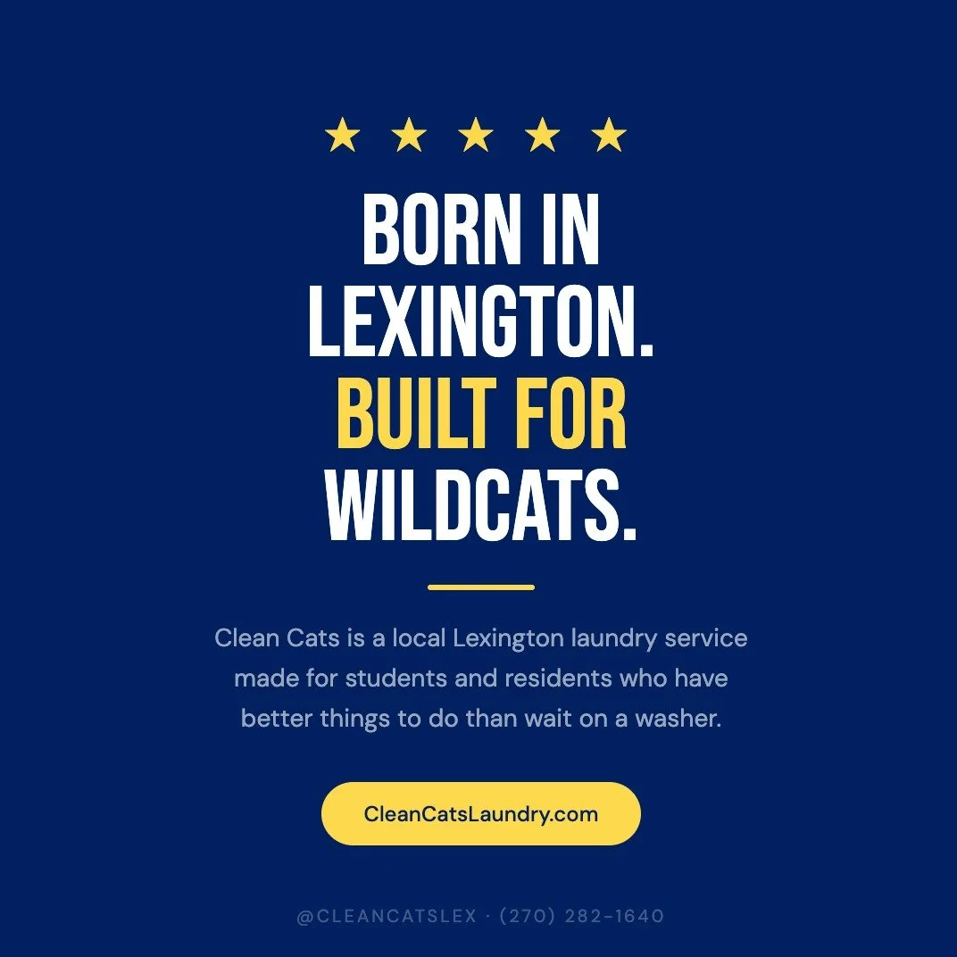 Proud to serve the students and residents that make this city great &mdash; one load at a time. 

Book now! ⬇

CleanCatsLaundry.com

(270) 282-1640

#LexingtonKY #LexingtonLocal #BBN #WildcatNation #SmallBusinessKY #SupportLocal #CleanCatsLaundry #UK