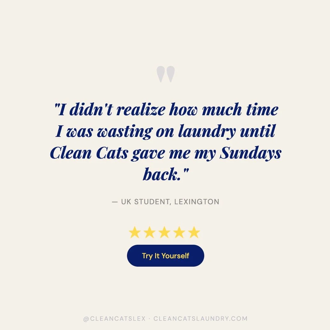 Plot twist: Sunday is actually a day of rest 😮 wild concept, we know. Let us handle the laundry while you handle everything else college is throwing at you.
Link in bio ⬆️

#UKY #LexingtonKY #DormLife #LaundryService #CollegeNeeds #Kentucky #Washand