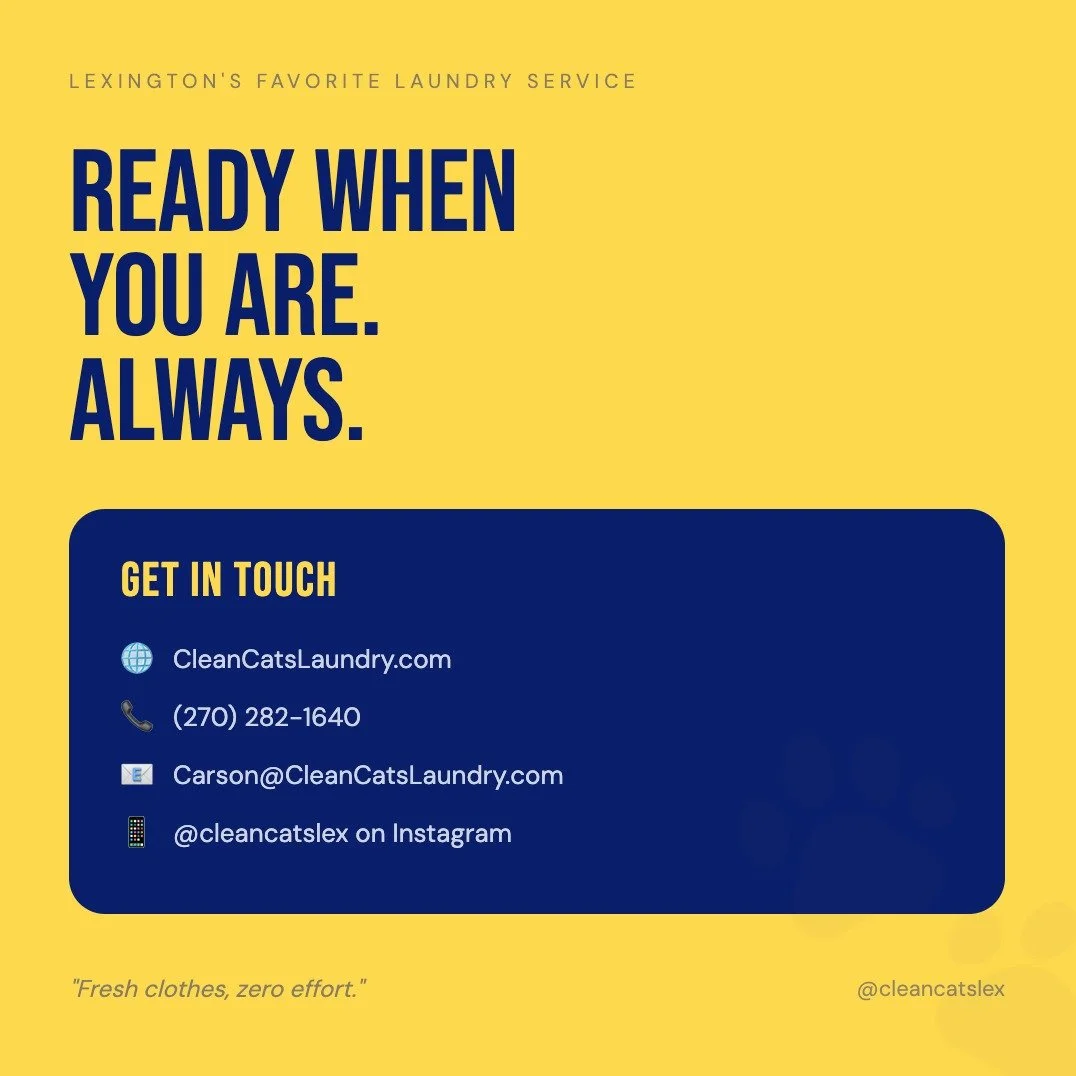 You've got class, practice, a social life, and approximately zero free time. Laundry is not your problem anymore. We got it!

#Lexington #uky #dormlife #StudentService #Kentucky #LaundryService #Laundry #WashandFold #UK