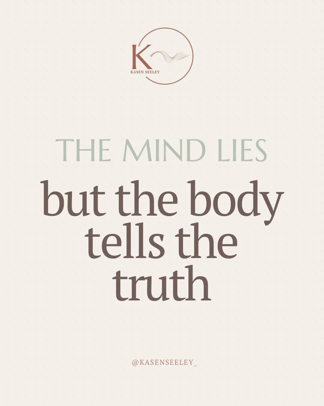 We live in our heads. We analyze, explain, and try to think our way through discomfort, but the body does not operate on logic. It operates on safety. 

You can convince your mind that something is fine, but your body will still contract if it&rsquo;
