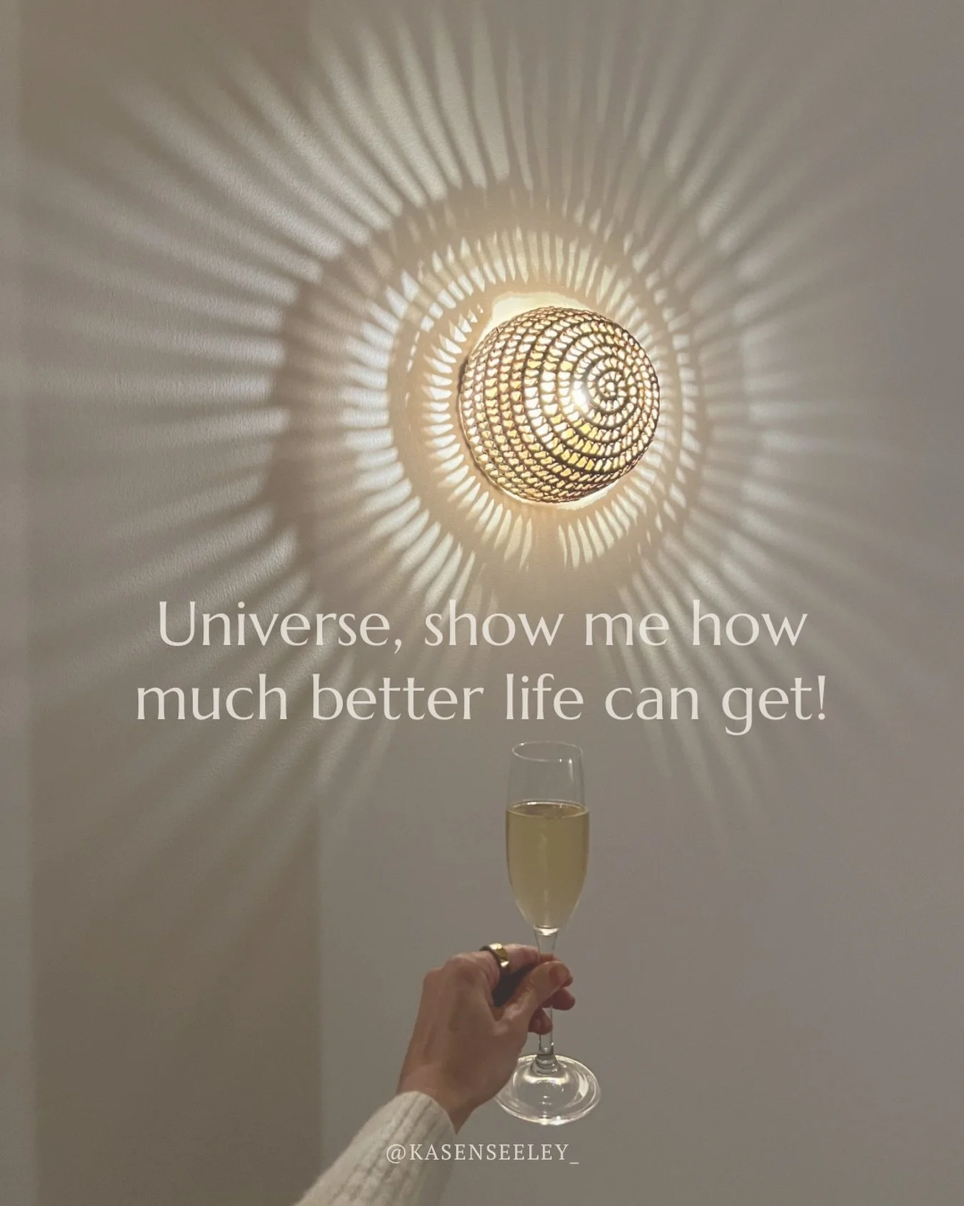 From a place of receptivity not lack, ask the universe to show you how much better life can get because you are available for more. 

Give yourself permission to expand beyond the life you&rsquo;ve been settling for. Let yourself receive better oppor