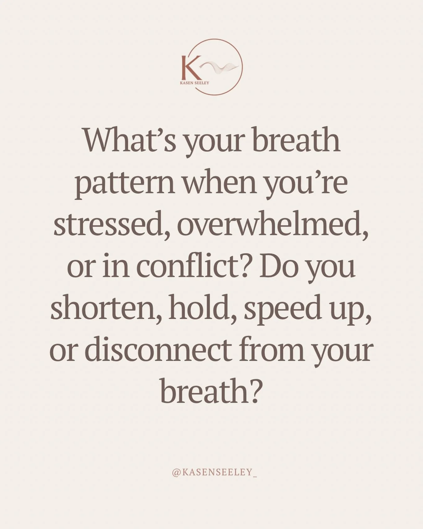 What&rsquo;s your pattern when things get hard?

Do you hold your breath without realizing it or shorten it like you&rsquo;re bracing for impact?

Do you speed it up like you need to outrun what you&rsquo;re feeling or disconnect from it completely?
