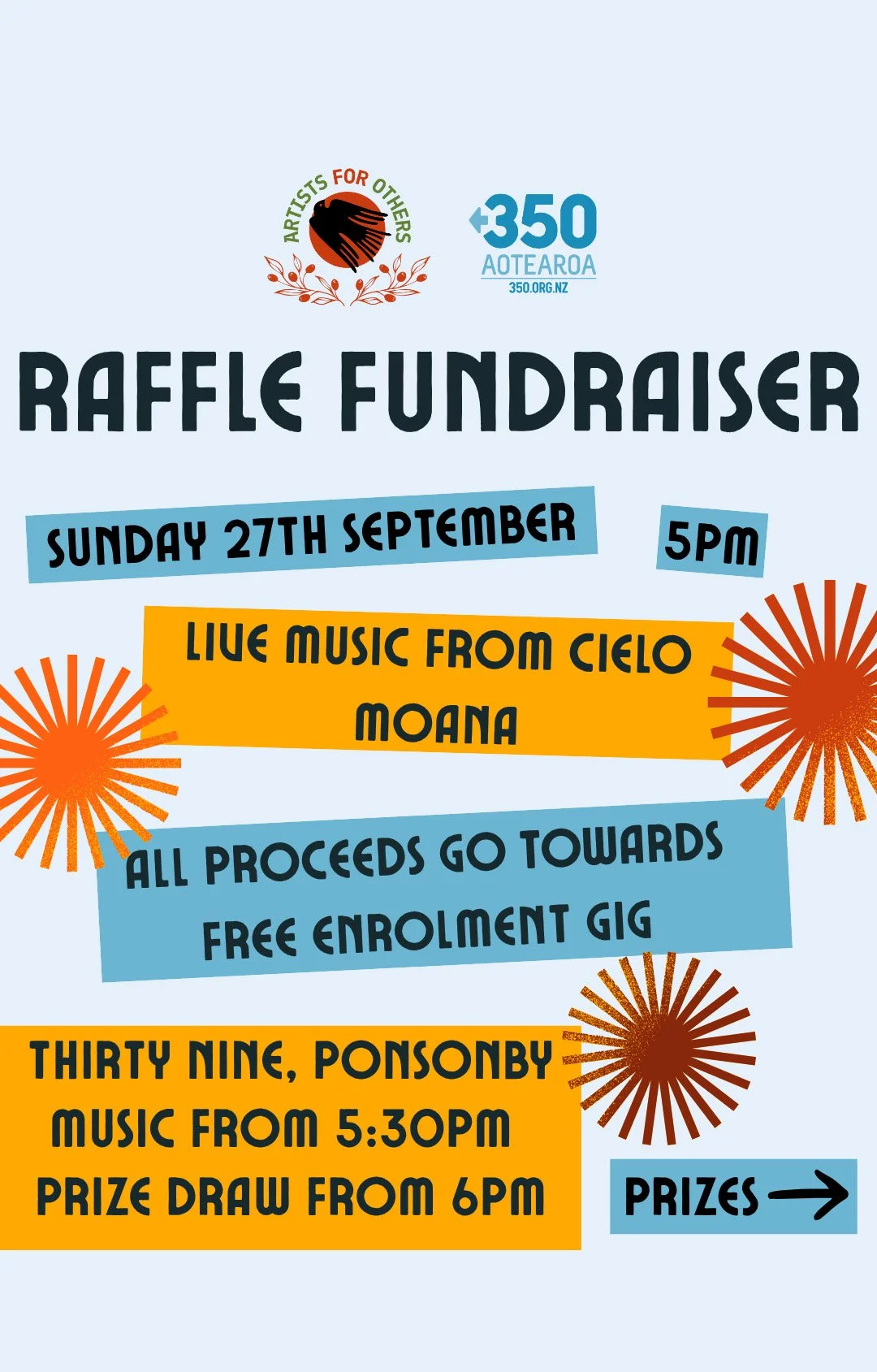 Artists for Enrolment Fundraiser Raffle!