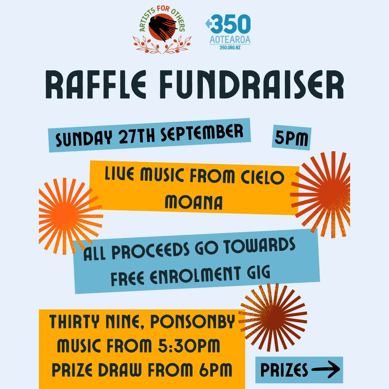 Artists for Enrolment Fundraiser Raffle!