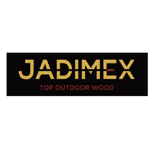 JADIMEX logo with the tagline 'TOP OUTDOOR WOOD' on a black background.