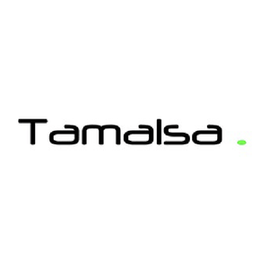 Tamalsa logo with black, white, and green colors.