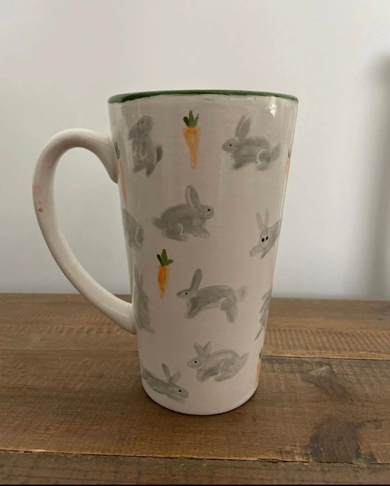 Latte mug with bunny design