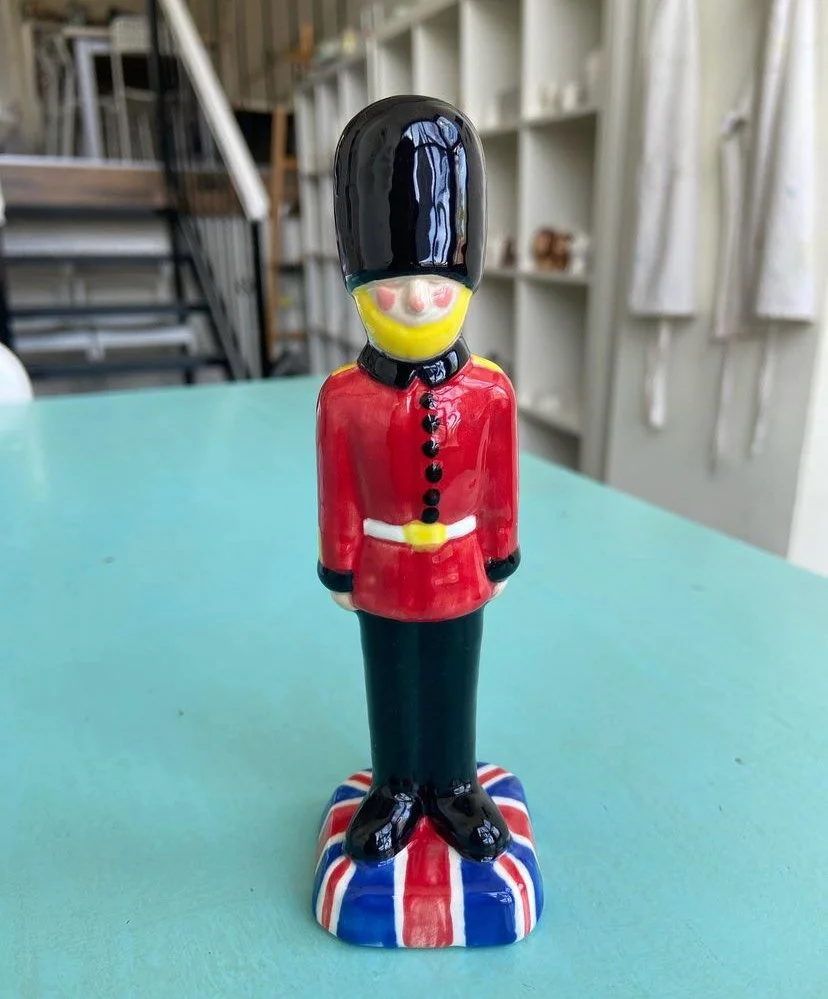 British Royal Guard painted as a display during King Charles' Coronation