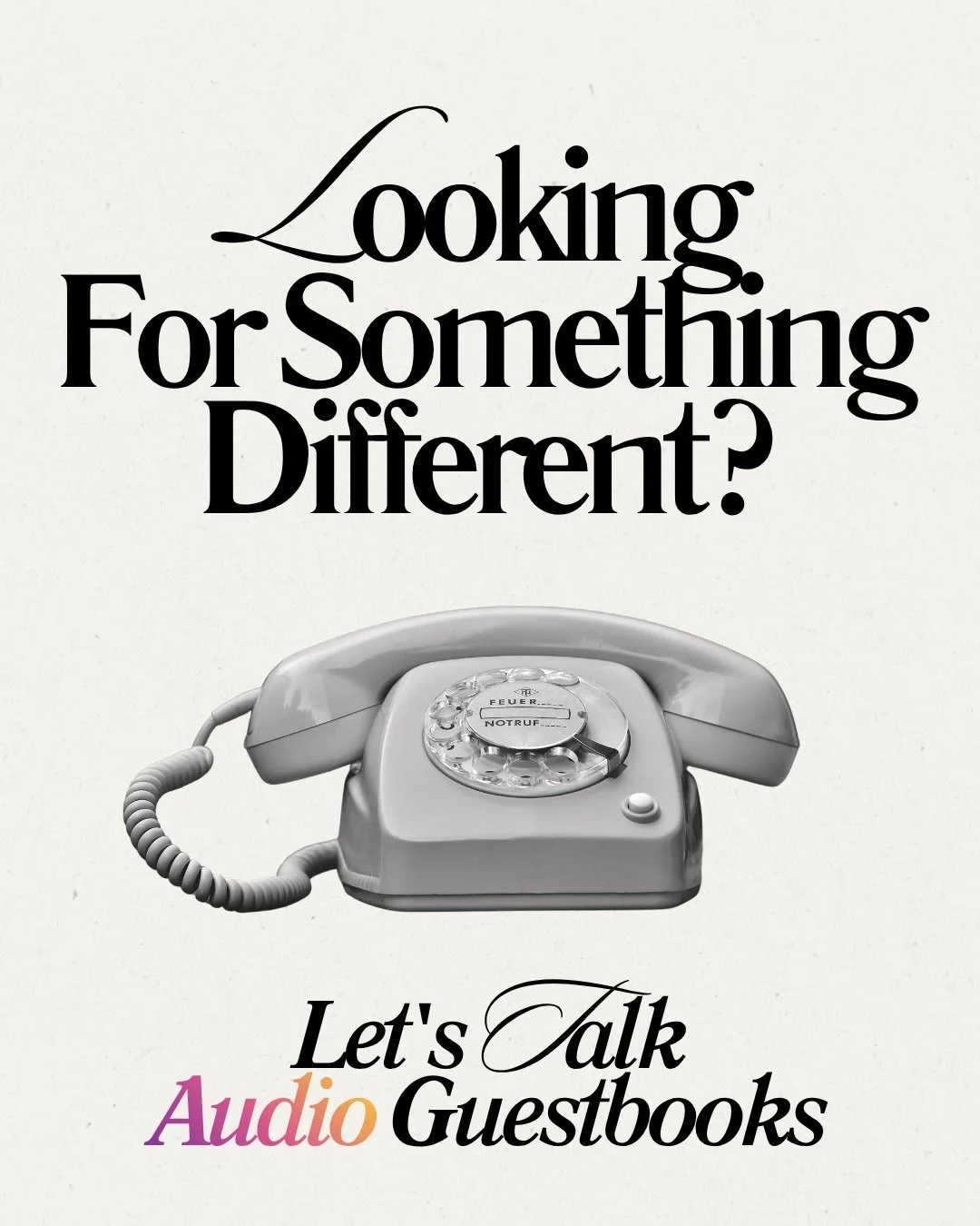 Our audio guestbook captures your guests&rsquo; voices in real time so you can come back to them long after the night ends. The laughter, the tone, the people who showed up for you.

We&rsquo;re already booking out upcoming weddings, parties, and Atl