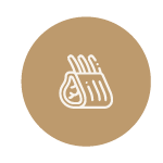 Icon of a large cut of Wagyu beef encased in a gold circle.