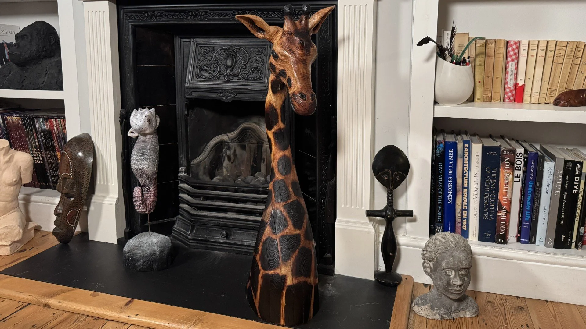 Giraffe and seahorses by Artist and Sculptor Julien Hipeau