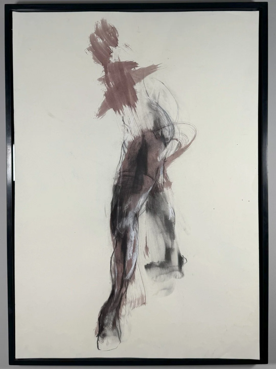 I love the way you move 3 by Artist Alla Samarina, life drawing of a male figure in motion, using ink and charcoal on paper.