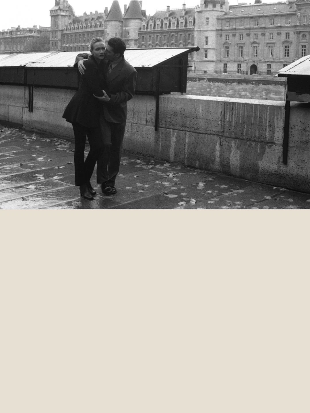 We'll always have Paris, a photograph by Carlos Lumiere, capturing a couple in love by the Seine on an autumn afternoon.