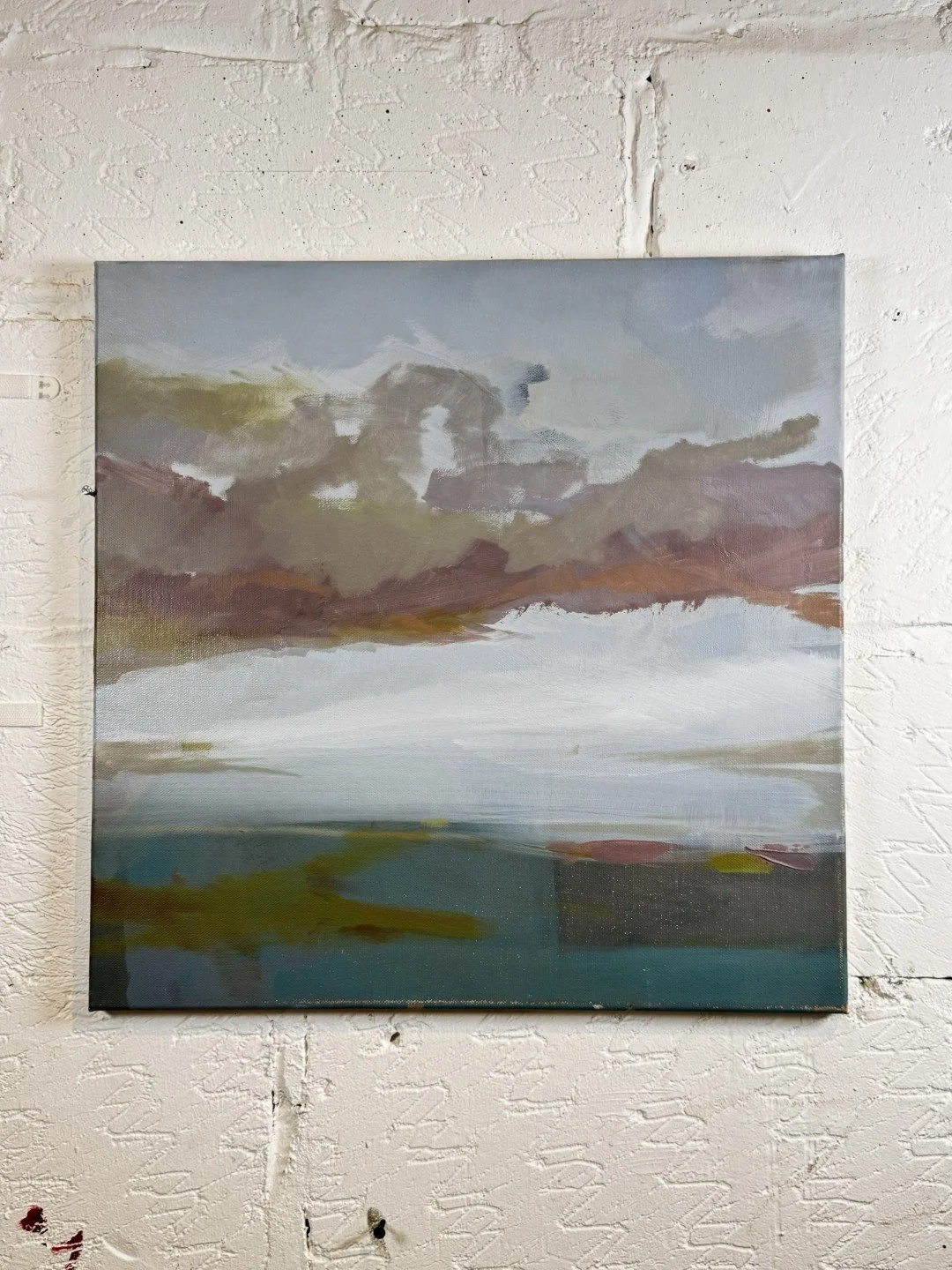 Original oil painting Bakoven Skies S6 by Larissa Hollis, featuring Cape Town skies and Cape Doctor wind.