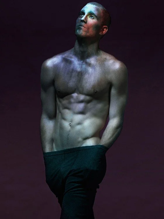 Under the colours, a photograph by Carlos Lumiere, a collaboration with artist Nora Nona, exploring the male form through colour.