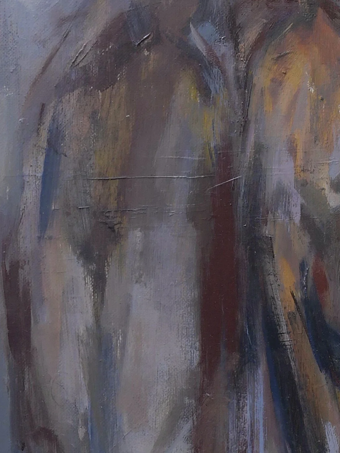 Close-up view of Duck Soup, a beautiful still life and original oil painting by Artist Bran Sivas.