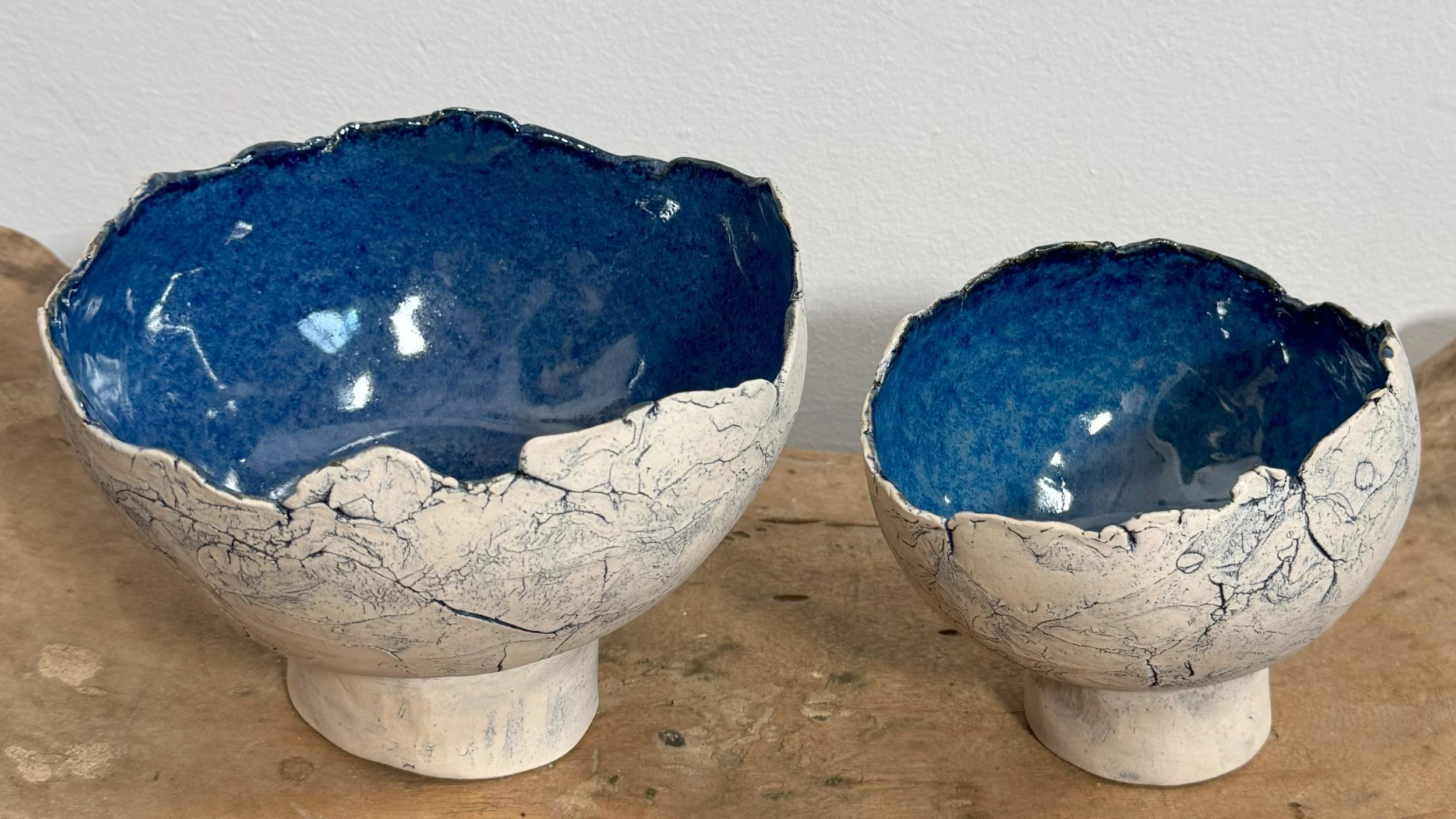 Nupur Narain DeTar ceramics - crackle bowls