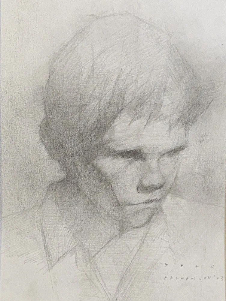 The Naples Cast, a stunning original drawing by Artist Bran Sivas, using graphite and charcoal on paper.