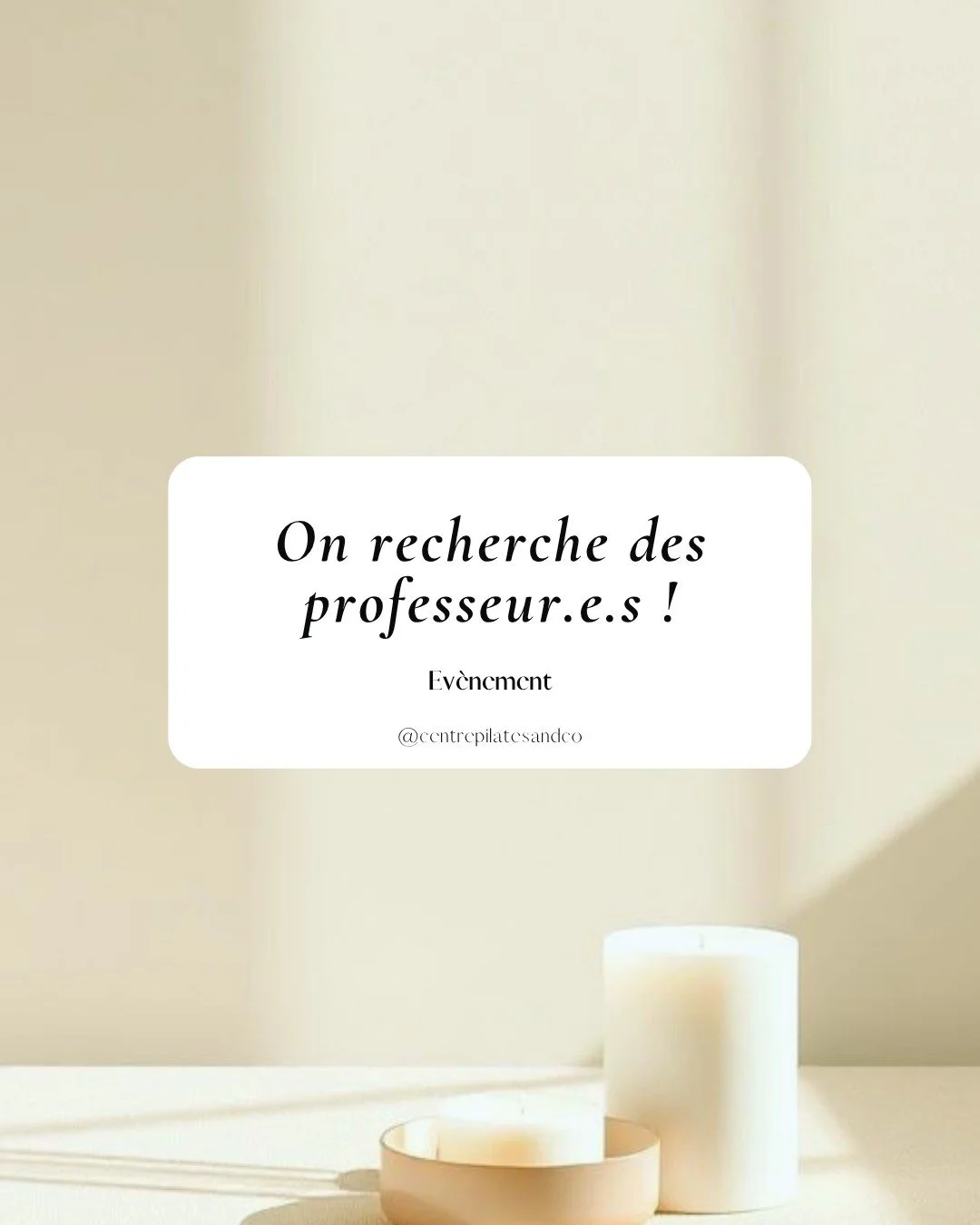 🚀 Envie de rejoindre une aventure humaine unique &agrave; Thonon-les-Bains ? 

Je suis &agrave; la recherche de perles rares pour compl&eacute;ter l'&eacute;quipe au Centre Pilates &amp; Co ! Si tu es passionn&eacute;.e par le Pilates et que tu souh