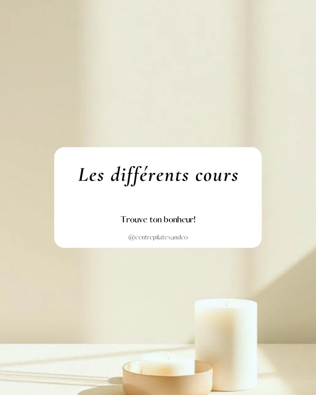 Tapis, Machines, Studio... Quel est ton choix ?

Je veux que chaque personne qui franchit la porte du studio trouve la pratique qui lui fait du bien. Le Pilates n'est pas monolithique, il s'adapte &agrave; toi et &agrave; tes besoins !

Voici un guid