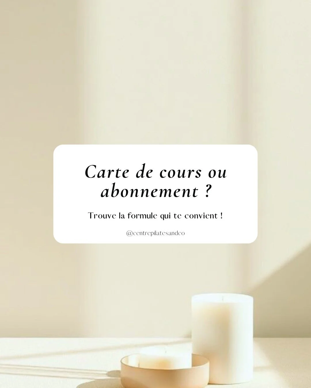 💫 Voici les tarifs des cartes et abonnements 2026 💫

Comment choisir le chemin qui te correspond le mieux ?
👉 Le Test (Formule D&eacute;couverte) : Tu h&eacute;sites entre le Tapis et les Machines ? C'est le point de d&eacute;part id&eacute;al pou