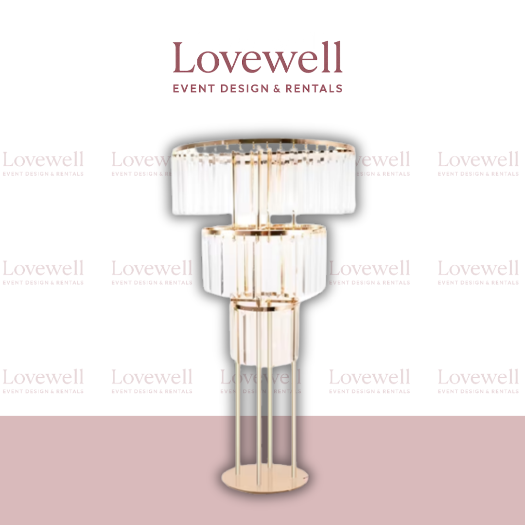 Gold 3-tier Chandlier