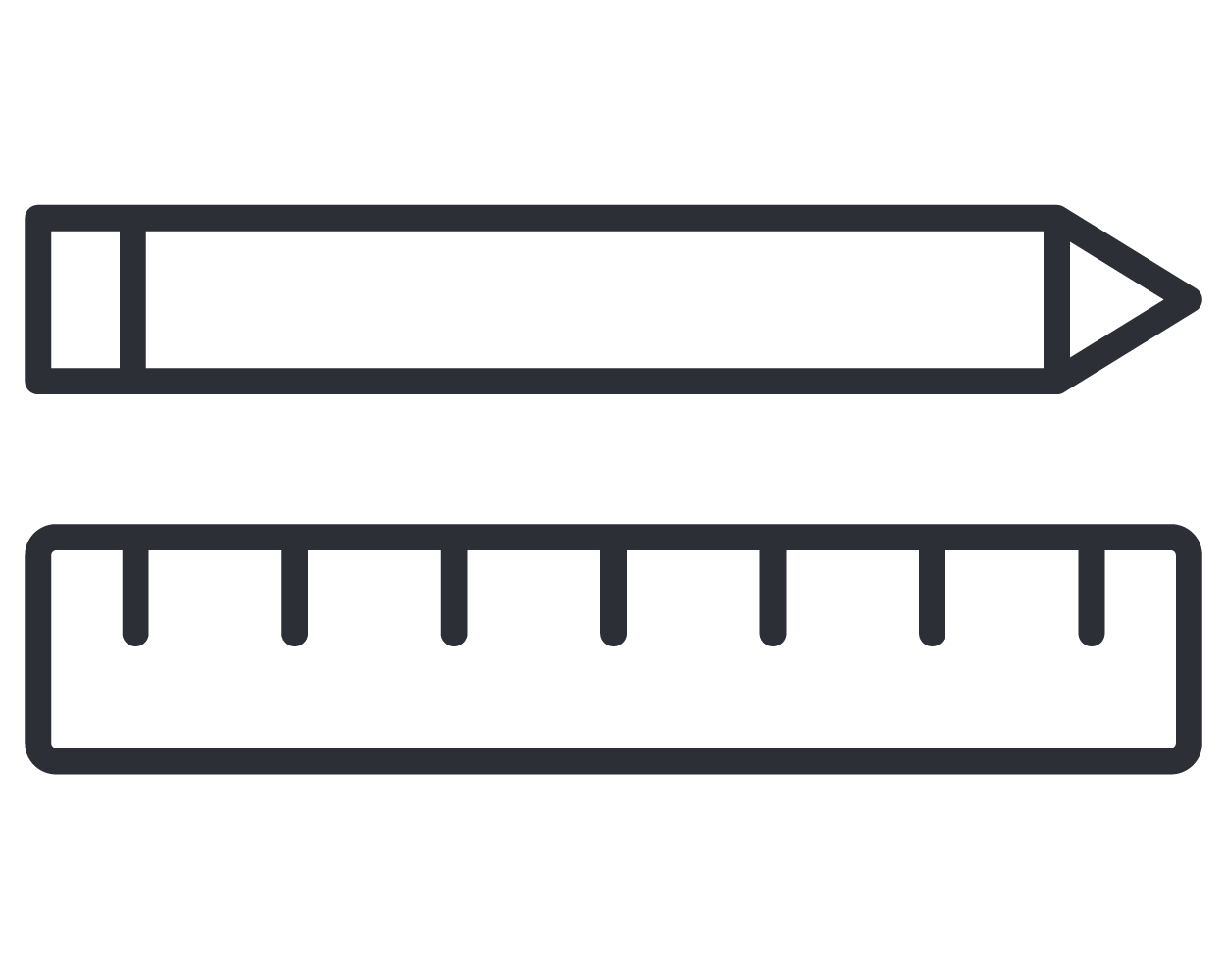 Icon of a ruler and pencil, indicating precise and custom-designed microcement furniture tailored to your space.