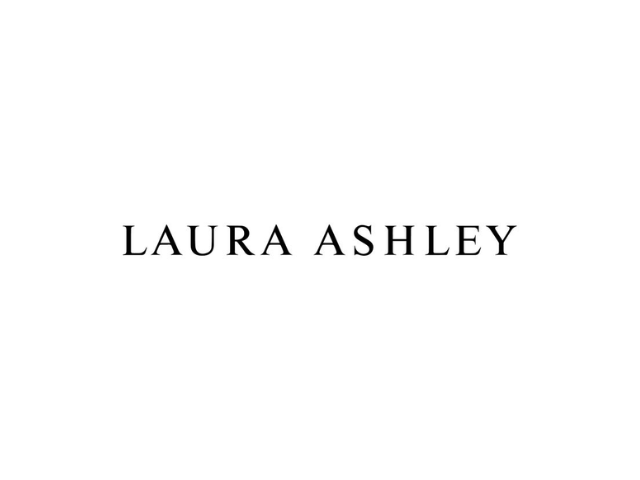 Text displaying the name 'Laura Ashley' on a white background.