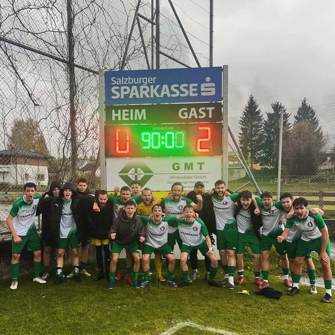 YES &ndash; Unsere SG gewinnt in Runde 13 ausw&auml;rts bei der SU Abtenau mit 2:0! Unglaublich wichtiger Sieg &ndash; well done, Boys! 💪⚽️🤩