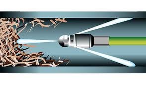 Jetter blasting tree roots