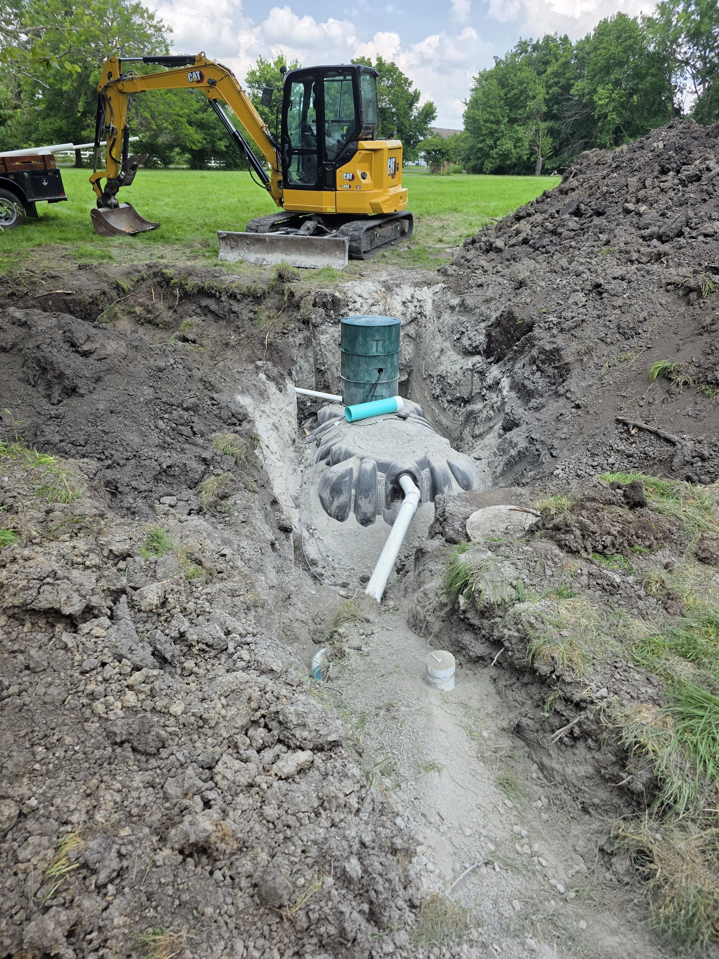 Septic Tank Replacement Excavation