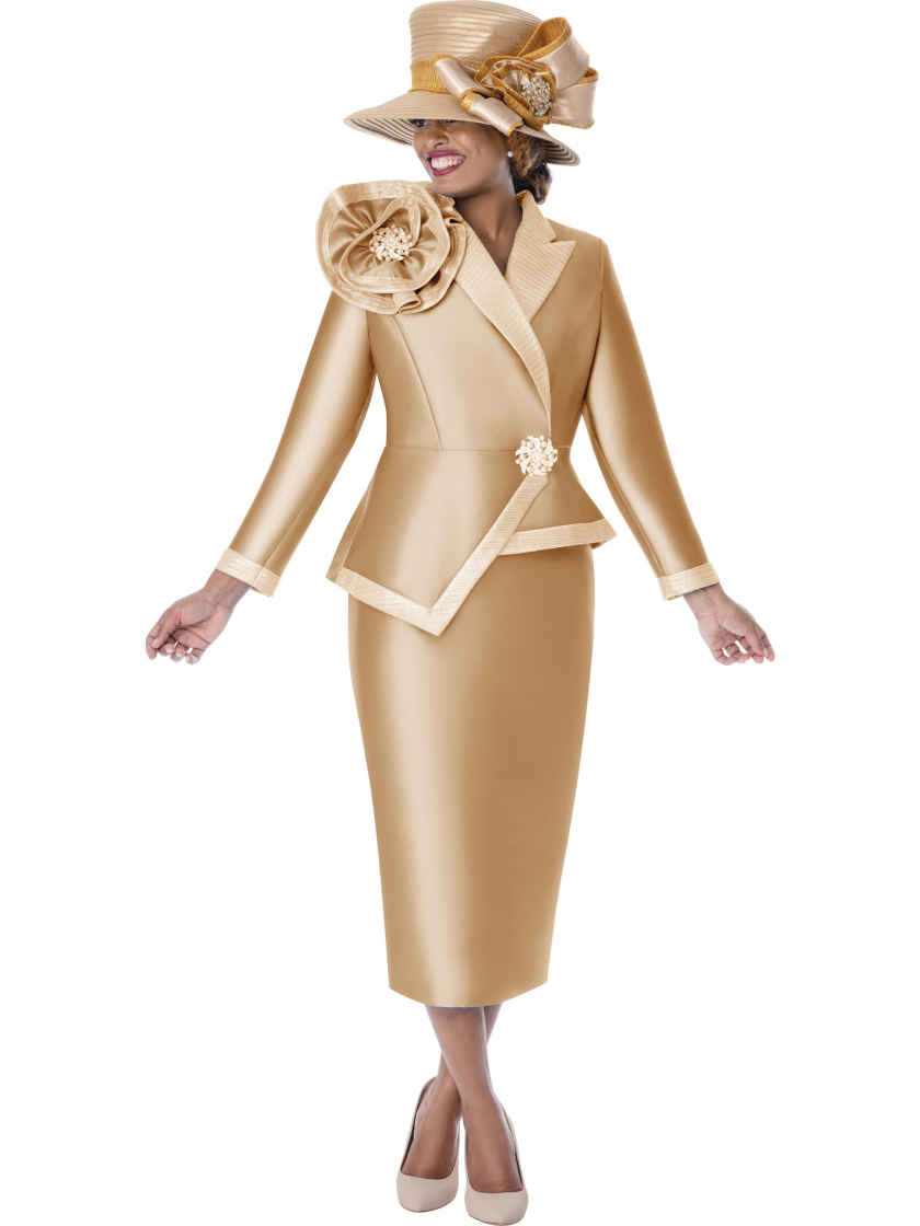 Golden Heirloom Couture Skirt Suit